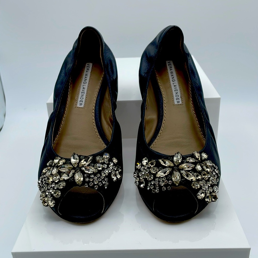 Authentic Verag Wang Lavender Embellished Ballet Flats